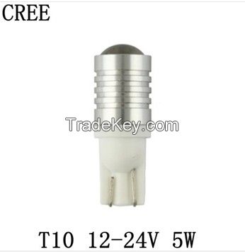 T10 w5w led , car bulbs 194 led , 5w  high power car bulbs T10 led