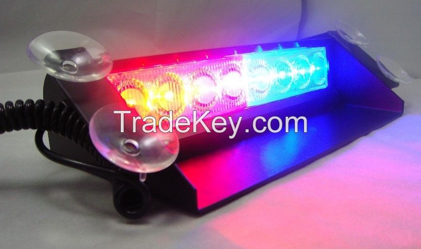 New 8-LED Emergency Vehicle Warning Strobe Flash Light Red & Blue