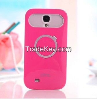New Dual Color iglow Hard Soft Hybrid Back Stand Case Cover