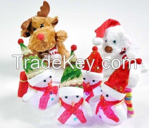 Christmas snowman luminous  doll Colorful glare