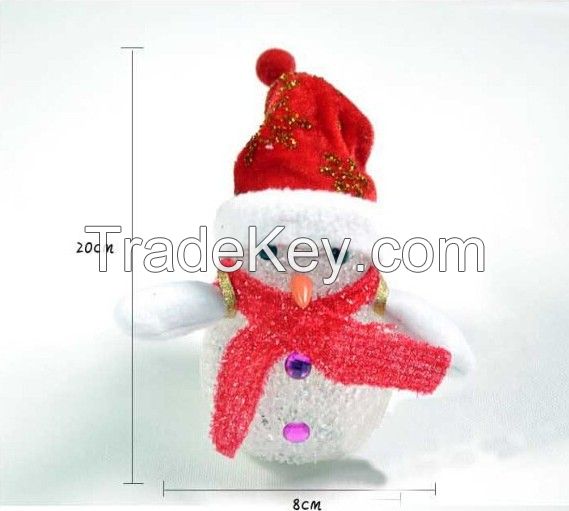 Christmas snowman luminous  doll Colorful glare