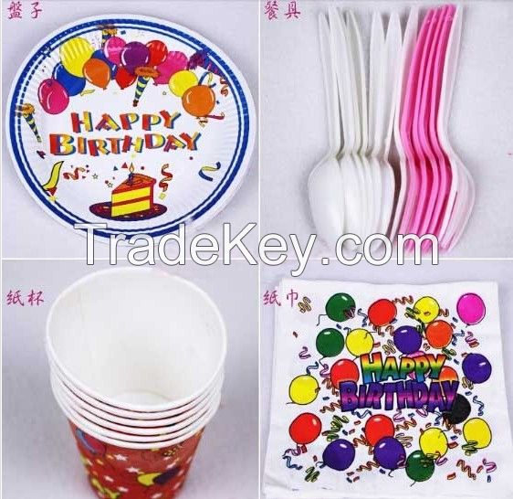 The site layout and decoration Birthday meal appliance Package