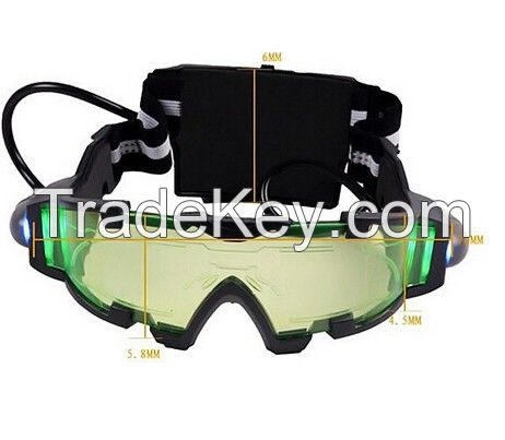 Portable Anti-Slip Binocular Night Vision Goggle With Flip-Out Lights