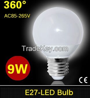 360 degree 9W LED Ball Bulb SMD5730 E27 AC110V - 220V LED lamp