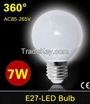 360 degree 7W LED Ball Bulb SMD 5730 E27 AC85 - 265V