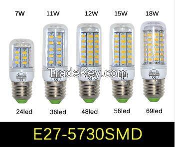 7W 11W 12W 15W 18W E27 LED Corn Bulb 220V SMD 5730 LED lamp light