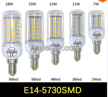 18W 15W 12W 11W 7W E14 LED Corn Bulb 220V SMD 5730 LED lamp