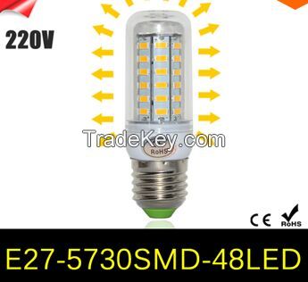 48LEDs SMD 5730 12W E27 LED Corn Bulb AC 220V 240V Ultra Bright 5730SM