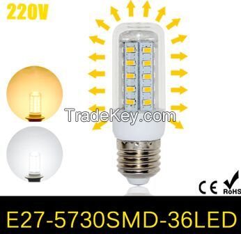 High Bright LED lamp E27 5730 SMD 36LEDs LED Corn Bulb AC 220V 240V 11