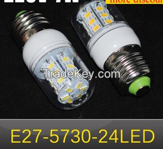 E27 7W 24LEDs AC 220V Corn Bulb NEW Chip 5730 SMD Energy Efficient LED