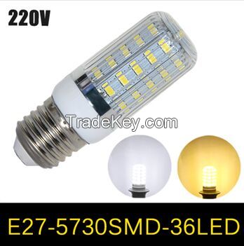 High Bright LED lamps E27 5730 36LEDs Diamond Surface AC 220V Corn Bul