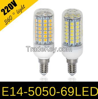 15W E14 69LEDs Ultra Bright 5050 SMD Corn LED Bulb