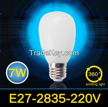 SMD 2835 7W E27 LED lamp Glass Cover AC 200V - 240V Ball