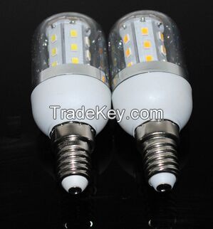 E14 2835 27LEDs 6W Vailable SMD2835 LED Chips AC85V-265V Led Corn bulb