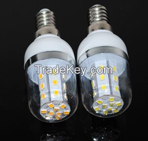 E14 2835 27LEDs 6W Vailable SMD2835 LED Chips AC85V-265V Led Corn bulb