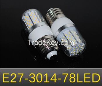 9W SMD 3014 78 LEDs E27 Wall lamps LED Corn Bulb AC 85V 110V 220V 265V