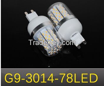 9W G9 78 LEDs Corn LED Bulb High Quality 3014 SMD AC 85V 110V 220V 265