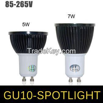 Tungsten Steel Casting Body COB  LED Spotlight lamp GU10 5W 7W