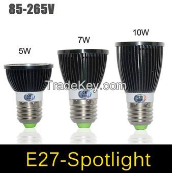 Tungsten Steel Casting Shell COB LED Spotlight E27 5W 7W 10W