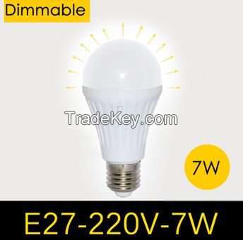 E27 Real Dimmable 220V 7W Led Light Bubble Ball Bulb