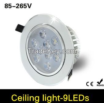 Aluminum Body 9 X 3W LED Ceiling lamp 27W Recessed Downlight