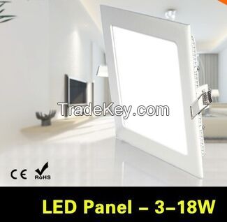 AC85 -265V 3W 6W 9W 12W 15W 18W LED Panel light Recessed