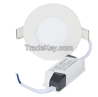 Ultra Thin 3W Recessed LED Panel Downlight AC 85V-265V LED Ceiling