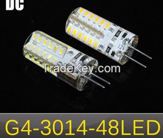 5W G4 3014 SMD 48LEDs Crystal Chandelier DC 12V Silicone LED bulbs