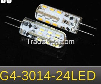 LED lamps 3W G4 3014 SMD 24LEDs Droplight Silicone LED Bulb DC 12V