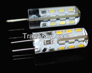 LED lamps 3W G4 3014 SMD 24LEDs Droplight Silicone LED Bulb DC 12V