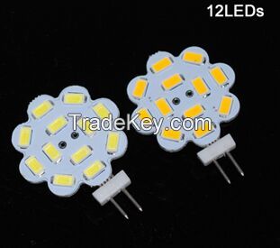 AC / DC 12V 5730 SMD G4 LED Crystal lamp 3W 4W Chandelier Flower bulb