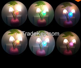 Mushroom Fungus Lamp 3 LEDs Nightlight bulb home decor LED RGB