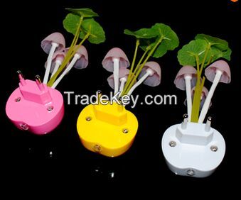 Mushroom Fungus Lamp 3 LEDs Nightlight bulb home decor LED RGB