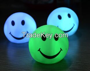 Smile Face LED night light lamp, 7 colors changing Smiling nightlight