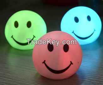 Smile Face LED night light lamp, 7 colors changing Smiling nightlight