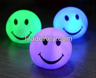 Smile Face LED night light lamp, 7 colors changing Smiling nightlight