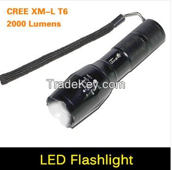 Ultra Power LED Flashlight XM-L T6 2000LM Zoomable Torch light 50