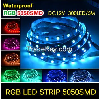 5M Waterproof 5050 SMD LED Strip 60LEDs/M DC12V Flexible light