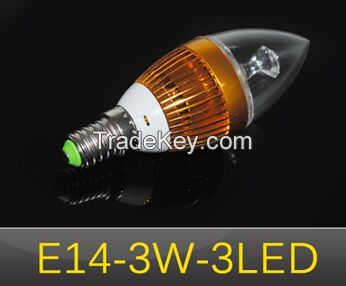 E14 3W 3LED 330Lumens Golden Bubble tip LED Candle lamps