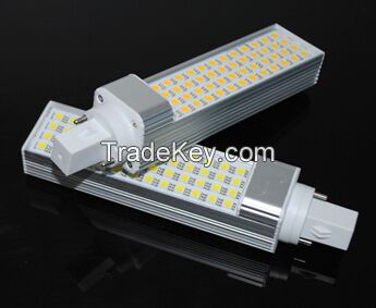 Horizontal Plug light LED lamp 12W G24 52LEDs Aluminum Casting Body