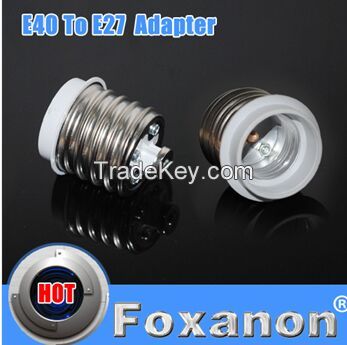 E40 to E27 Base LED Halogen Light Lamp Bulbs Socket Adapter Converter