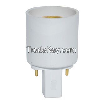 G24 To E27 Socket Base LED Halogen CFL Light Bulb Lamp Adapter Convert