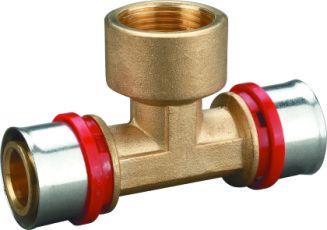 brass fitting equal tee for pex-al-pex fitting  compression fitting