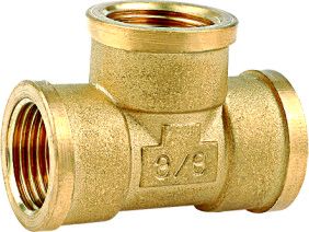 brass fitting tee for heating system / femlae fitting tee