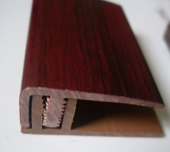 Woodgrain PVC flooring fittings, flooring end border strip.