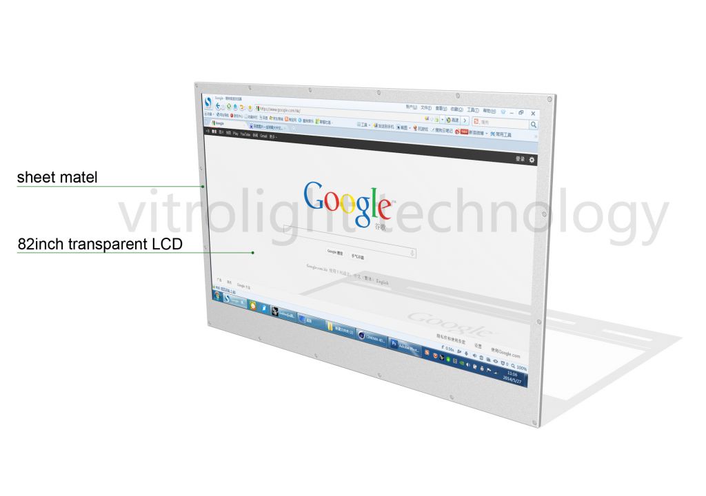 82inch Transparent LCD Screen Digital Advertising Screen