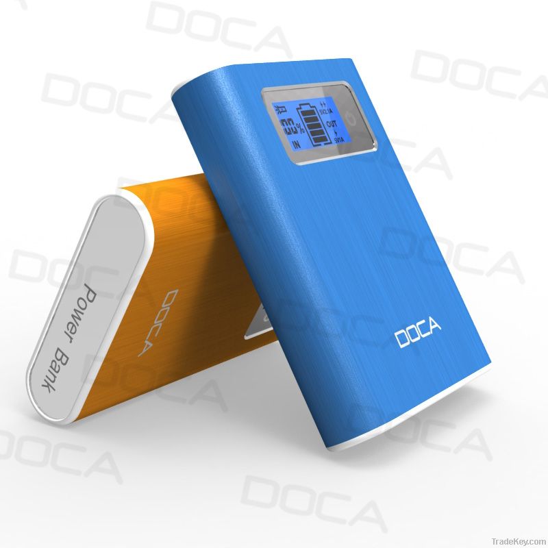 DOCA D568 dual usb portable charger power bank 12000mAh mobile power b
