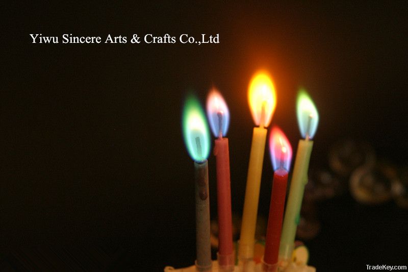 color flame birthday candles for party