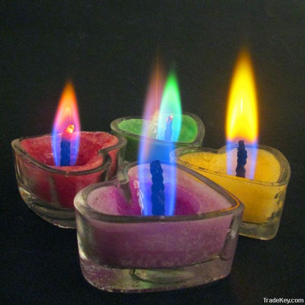 color flame tealight candles