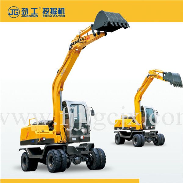 9t Middle size double drive wheel Excavator for sale JG-90S